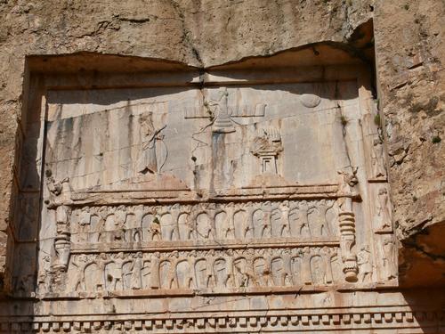 Rock Tomb attributed to Xerxes Ist in the royal Achaemenid necropolis of Naqsh-e Rostam, vicinity of Marvdshat, Fars province, Iran
