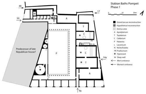 Fig. 3: Stabian Baths: reconstruction of the original baths, built after 130/120 BC
