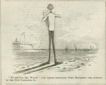 'By the Sad Sea Waves‘ - Our Artist sketching Fort Moultrie