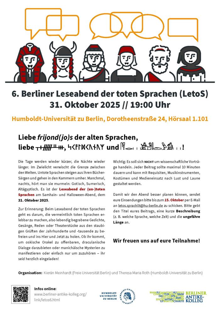 6. Berliner Leseabend der toten Sprachen