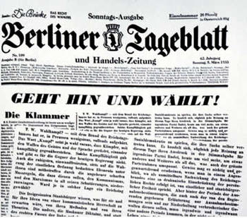 Theodor Wolffs letzter Artikel am 5. März 1933