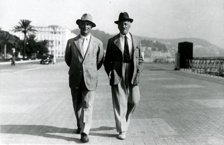 Theodor Wolff mit seinem Anwalt in Nizza