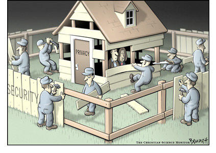 Cartoon "Security Fence" by Clay Bennett