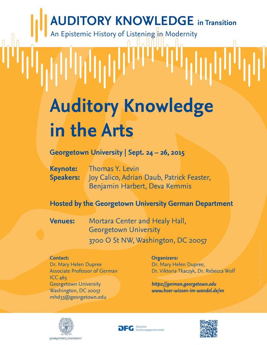 Auditory Knowledge in the Arts