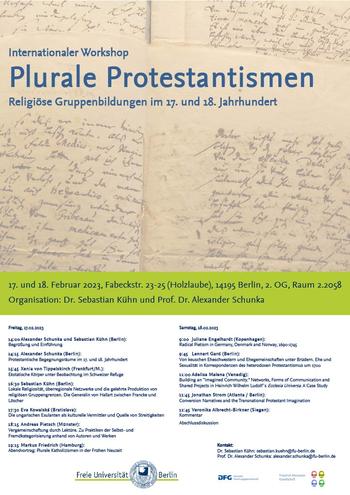 Plakat zum Workshop "Plurale Protestantismen"