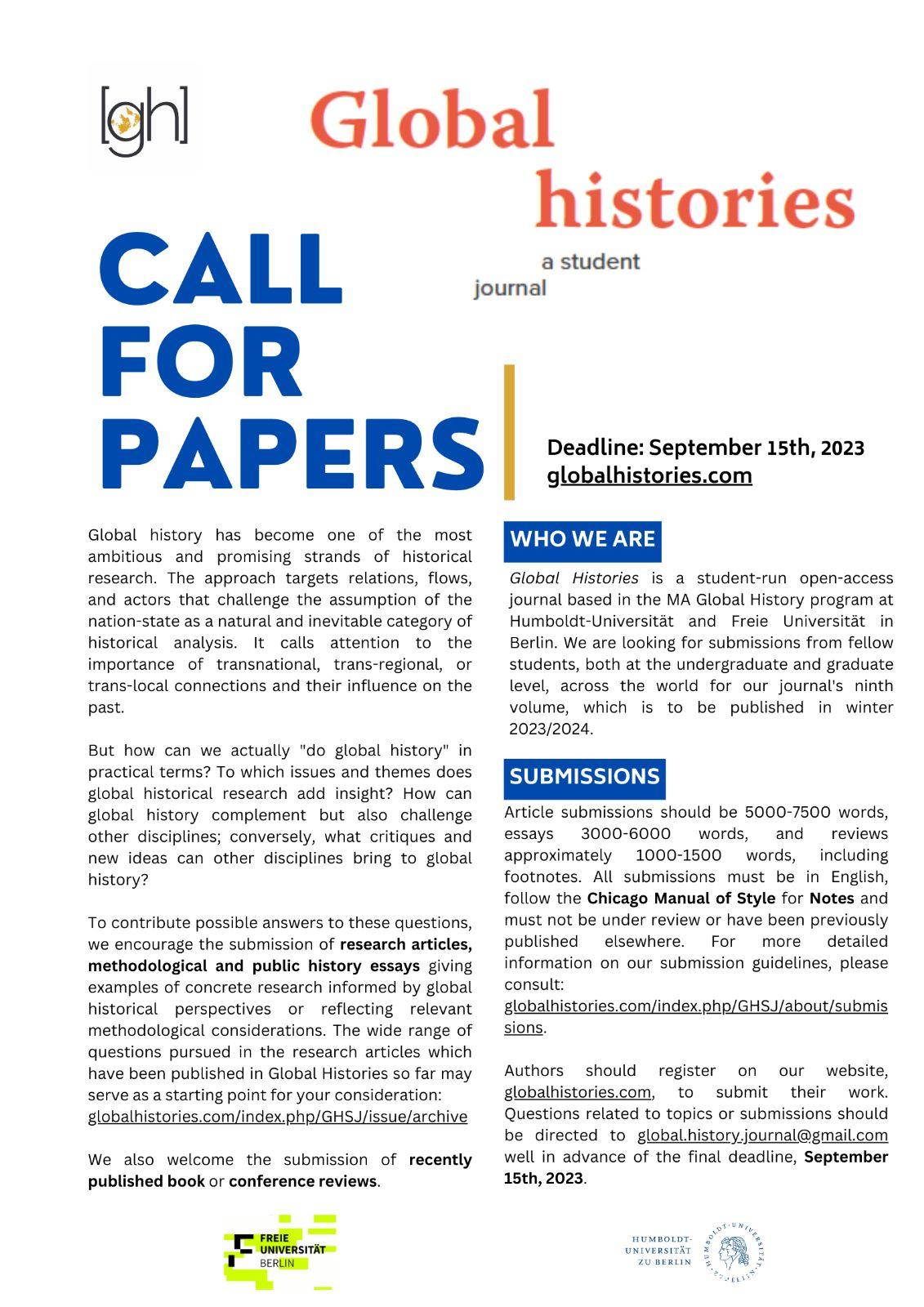 Call For Papers 9.2