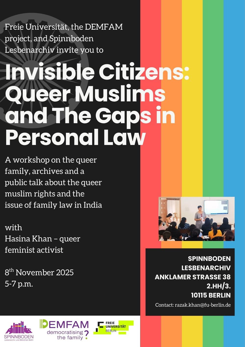 Workshop "Invisible Citizens: Queer Muslims and The Gaps in Personal Law"