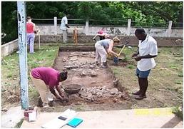 Excavations at the Kpando German Colonial site in Ghana