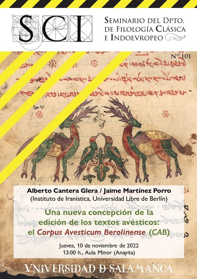 Poster of Cantera/Martínez's speech at University of Salamanca