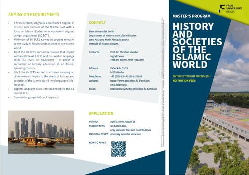 FUB_Islamic Studies_MA Engl_Flyer