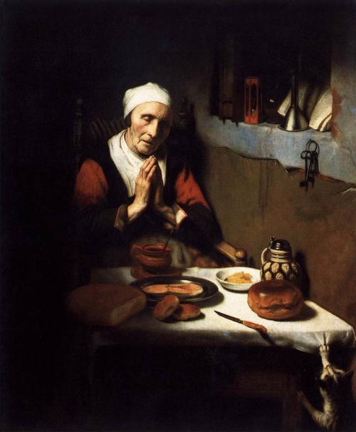 Old Woman Saying Grace, Known as ‘The Prayer without End’, Nicolaes Maes, c. 1656 Rijksmuseum Amsterdam