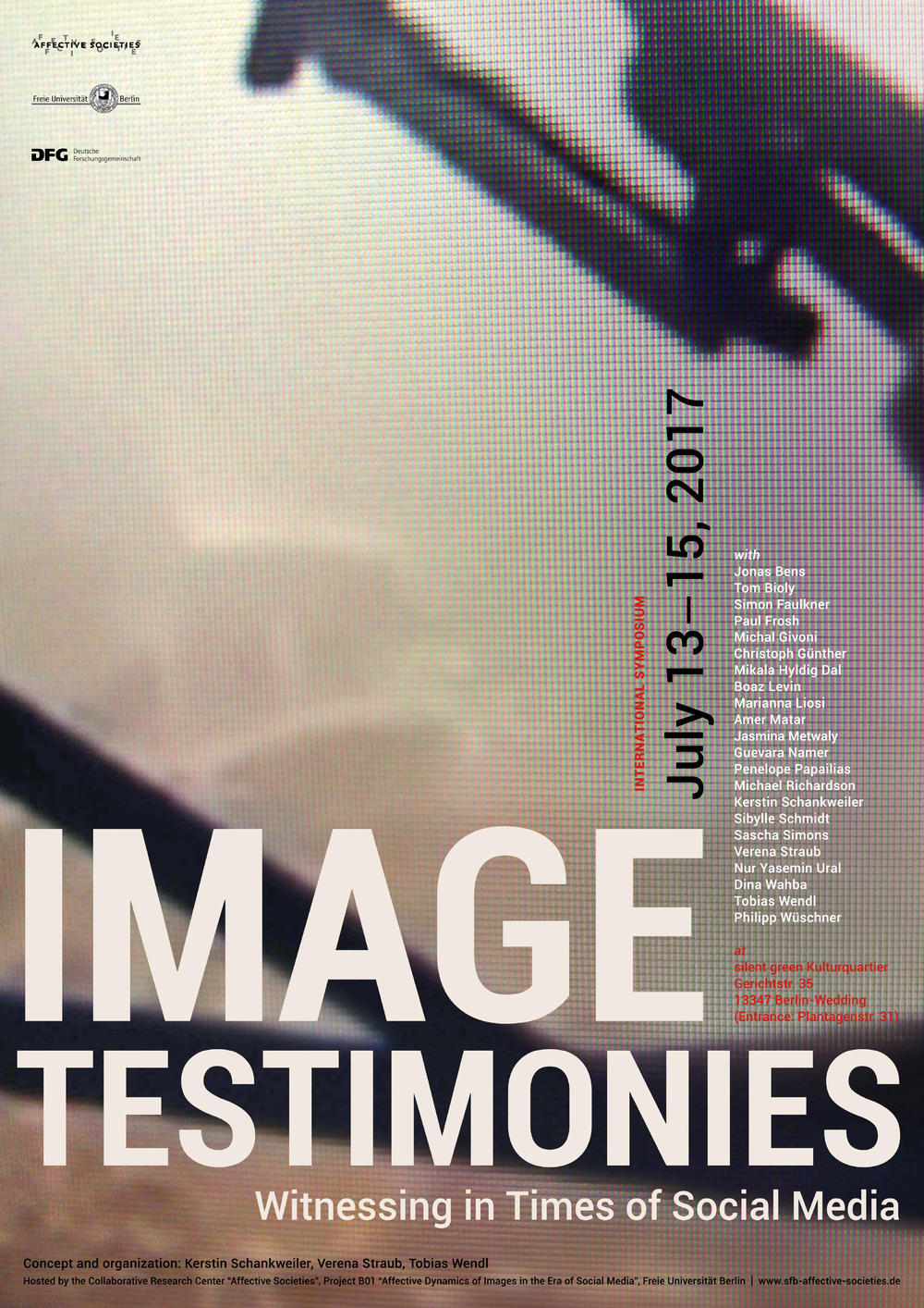 Poster des Symposiums "Image Testimonies", 2017.
