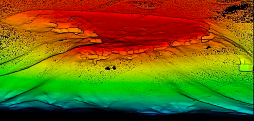Fig.5 Rock-cut subterranean spaces in Mitzpe Shivta are clustered around the plateau (Source: Enso)