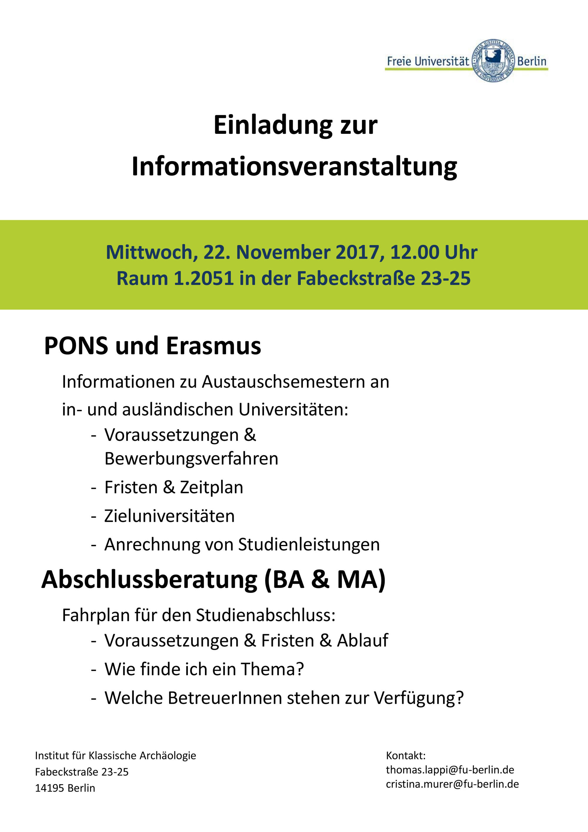 Infoveranstaltung PONS - ERASMUS BA MA Abschlussberatung WS 17-18 02