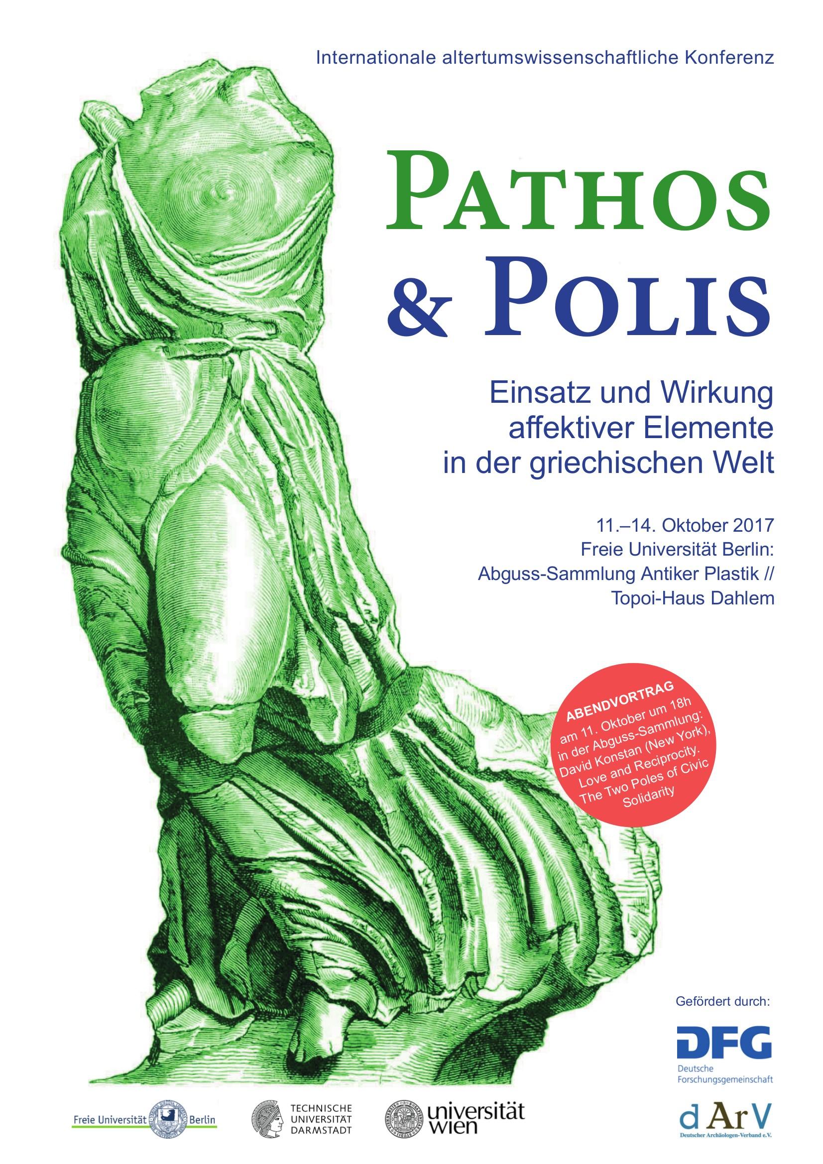 Plakat Pathos und Polis