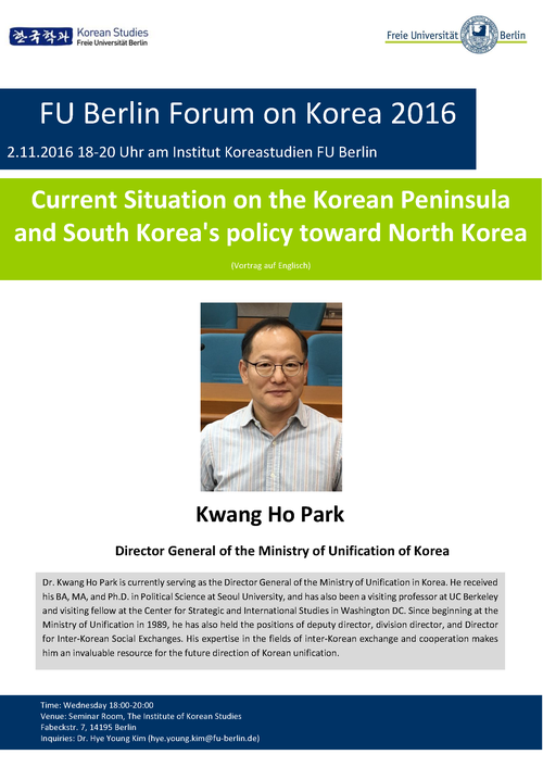 FUB Forum on Korea – Kwang Ho Park