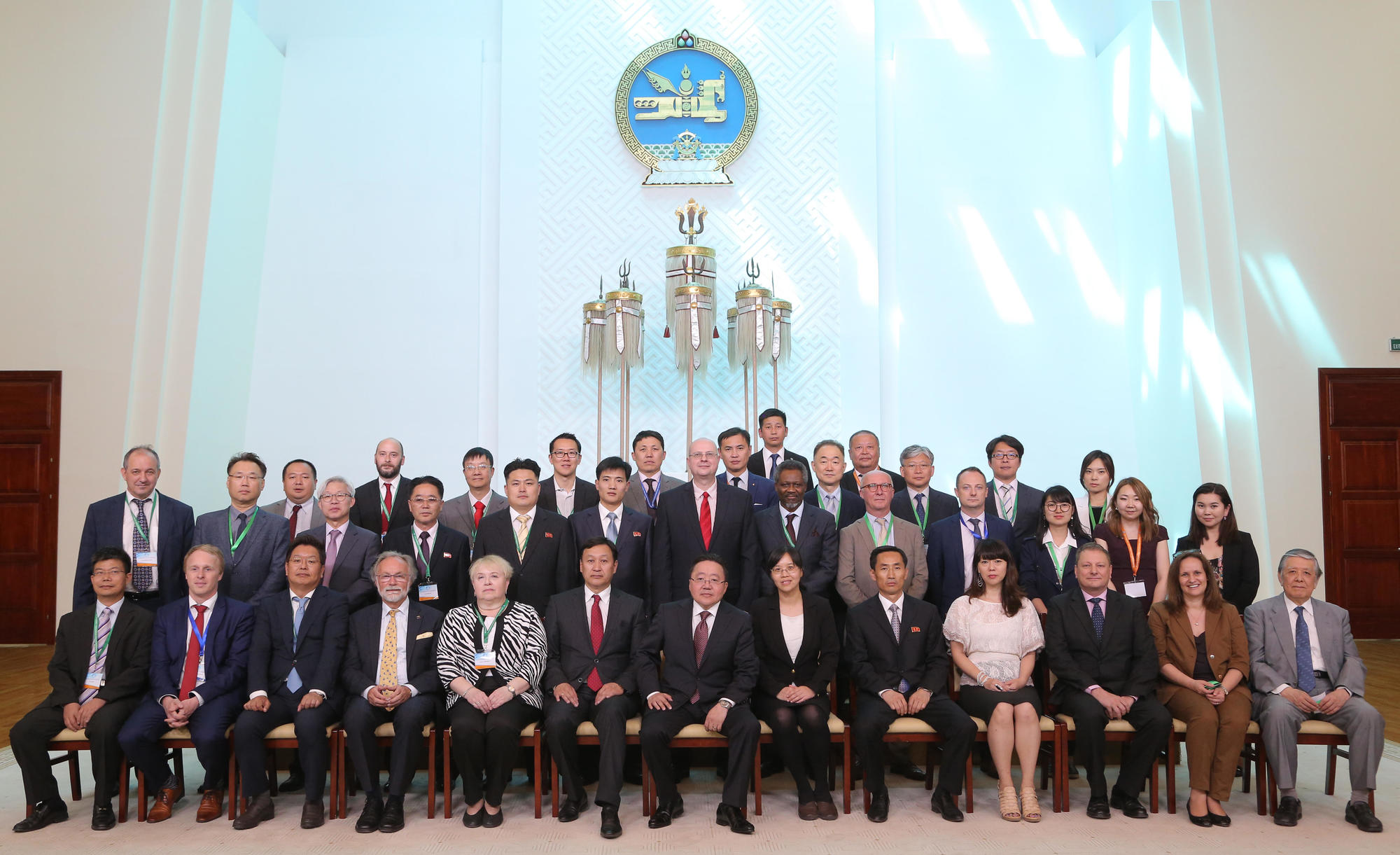 Photo with the President of Mongolia at 4th Ulaanbataer Dialogue on Northeast Asian Security (UBDNEAS), 15-16 June 2017.