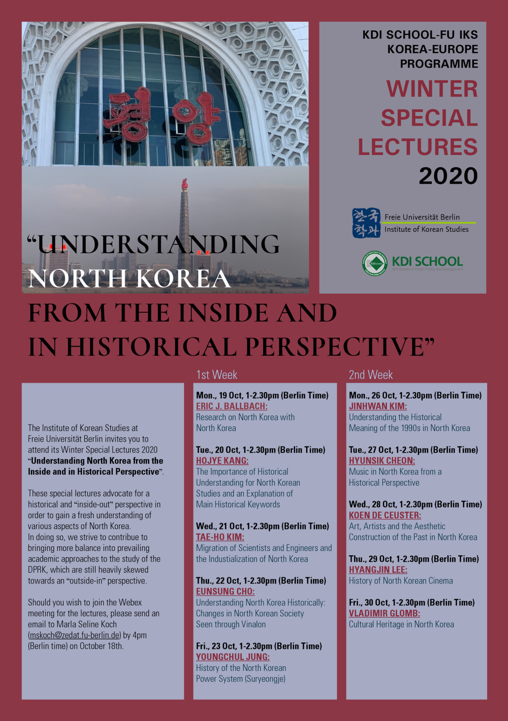 Winter Special Lectures 2020