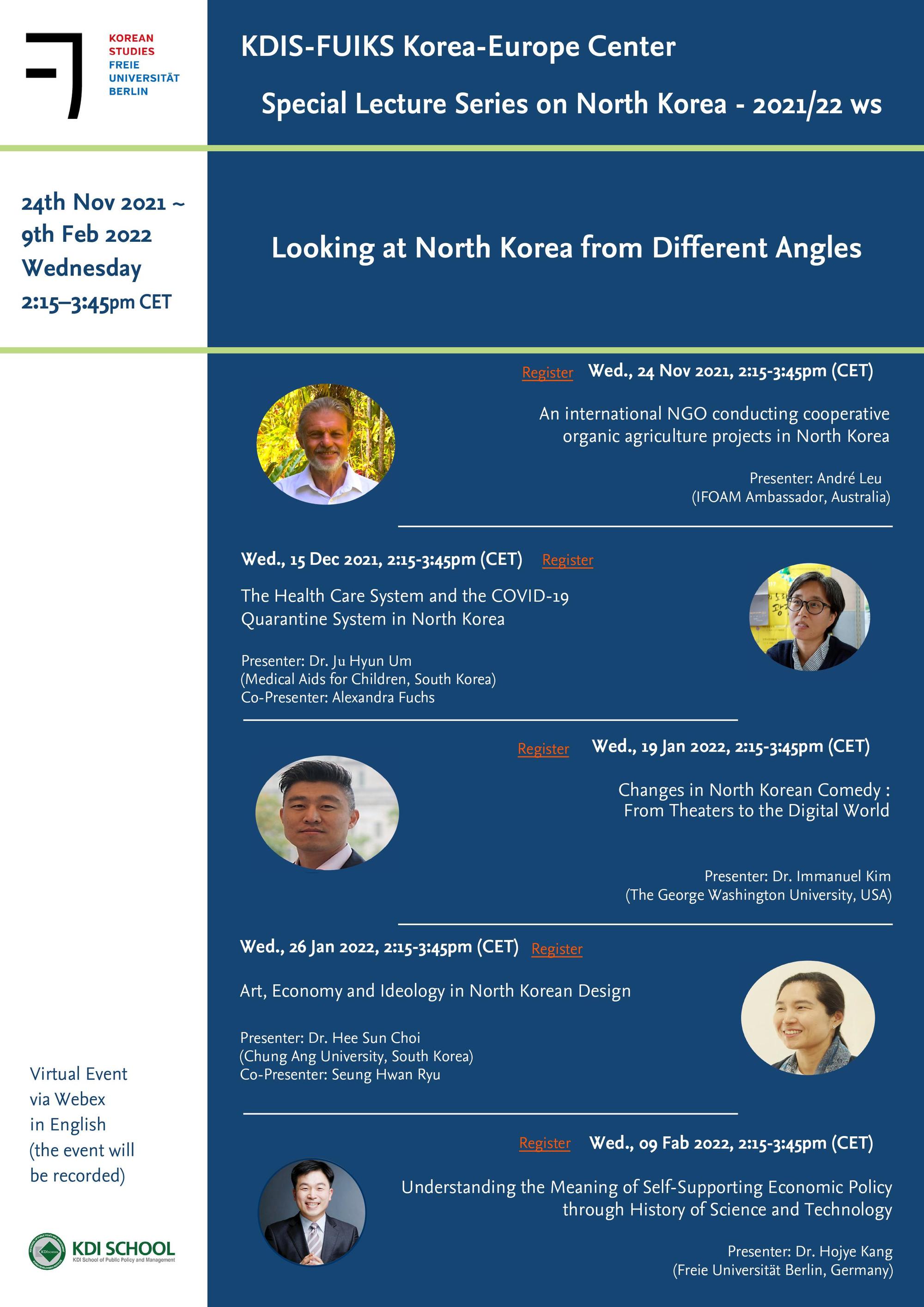 KDIS-FUIKS Korea-Europe Center - Special Lecture Series on North Korea 2021/22