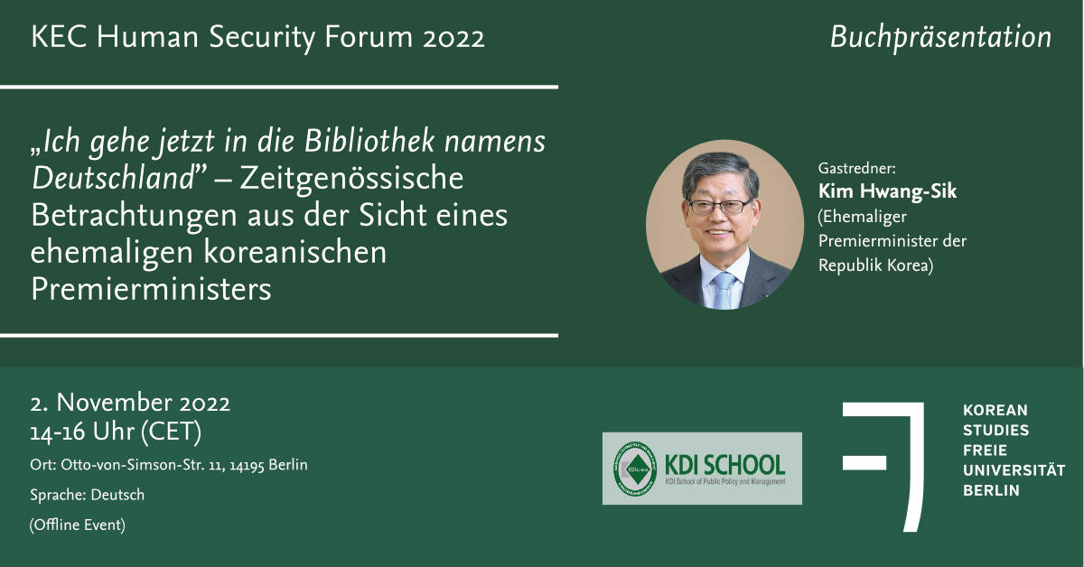 Buchpräsentation - Kim Hwang-Sik