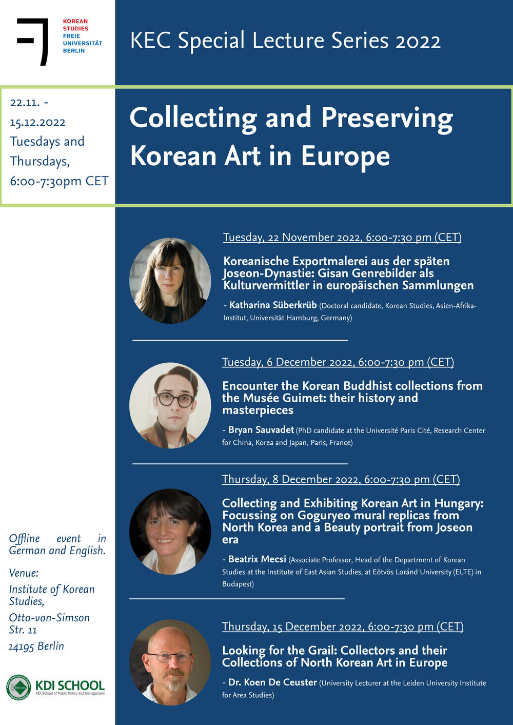 KEC Special Lecture Series 2022 - Collecting and Preserving Korean Art in Europe