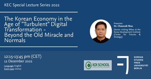 KEC Special Lecture Series 2022 - Dr. Cheonsik Woo