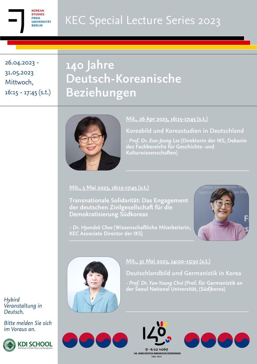 KEC Special Lecture Series - 140 Jahre Deutsch-Koreanische Beziehung