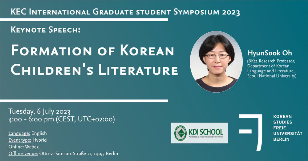 KEC International Graduate student Symposium 2023 – Prof. Dr. Hyunsook Oh