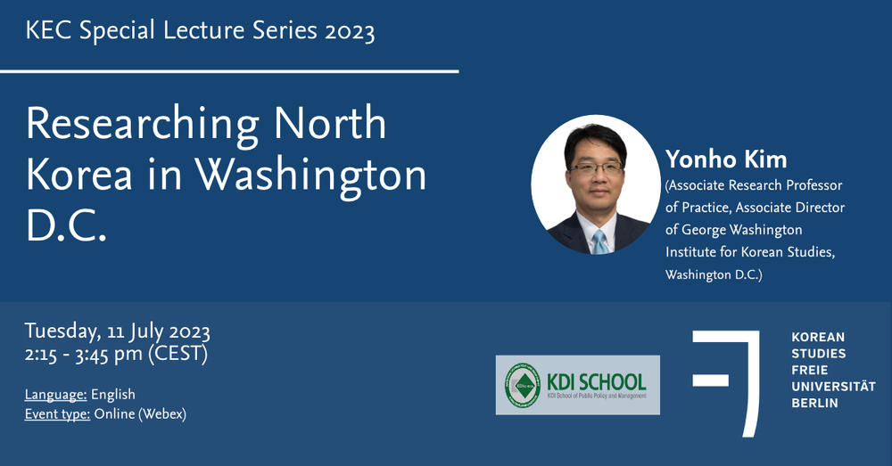 KEC Special Lecture Series on North Korea 2023 - North Korean Studies in Washington D.C.