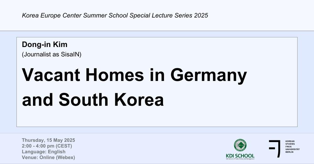 Korea Europe Center Summer School Special Lecture Series - Dong-in Kim
