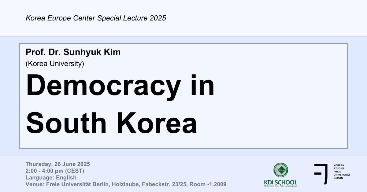 KEC Special Lecture - Prof. Sunhyuk Kim