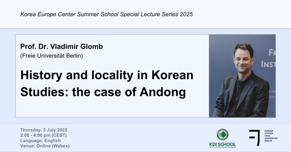 History and locality in Korean Studies: the case of Andong - Prof. Dr. Vladimir Glomb