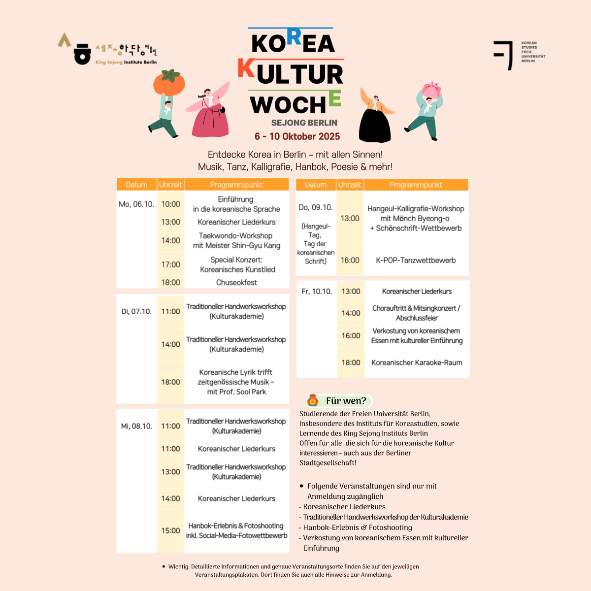 Kulturwoche Korea 2025 - Programm