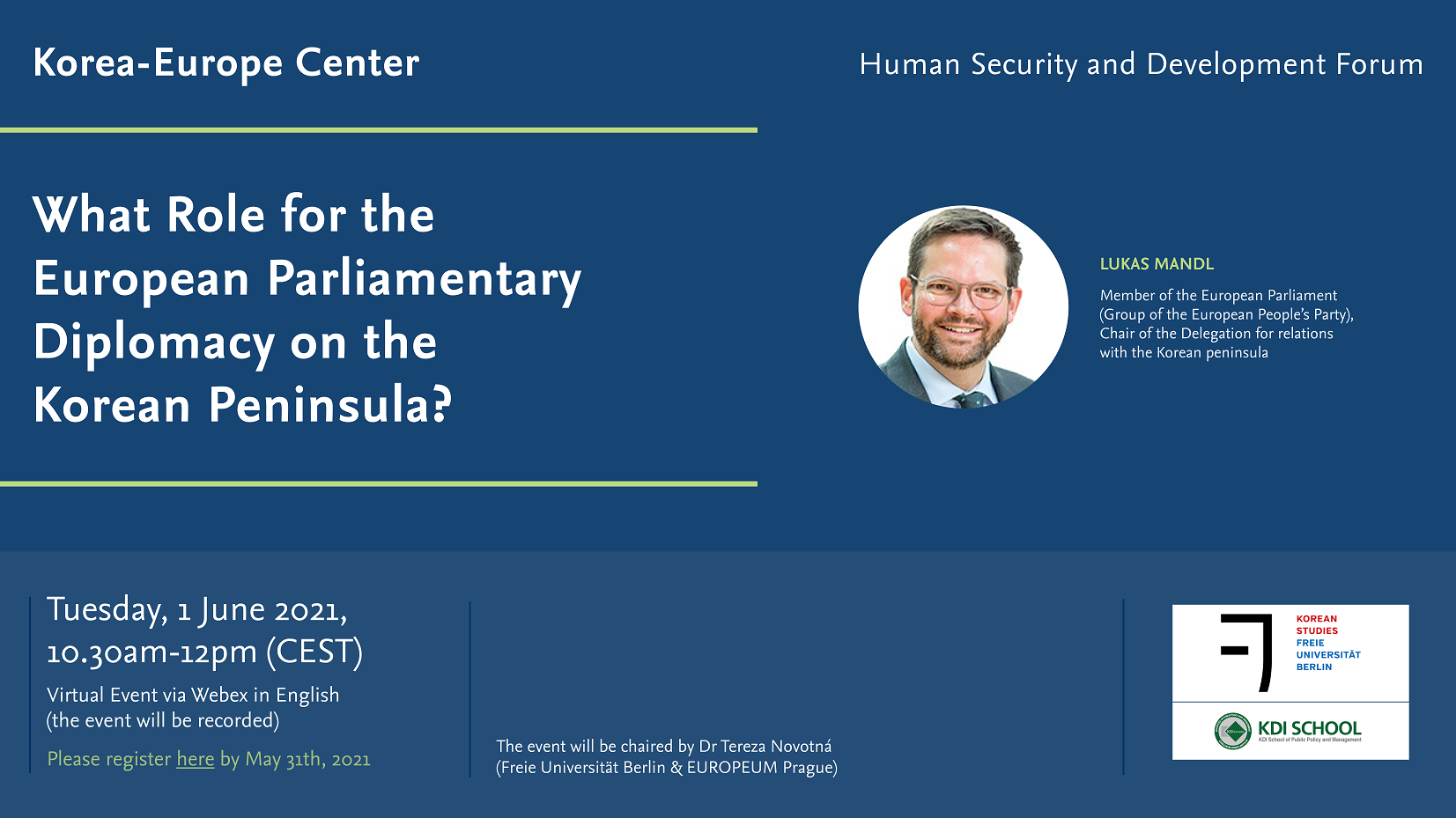 KDIS-FUIKS Korea Europe Center: 2021 Human Security and Development Forum - What Role for the European Parliamentary Diplomacy on the Korean Peninsula?