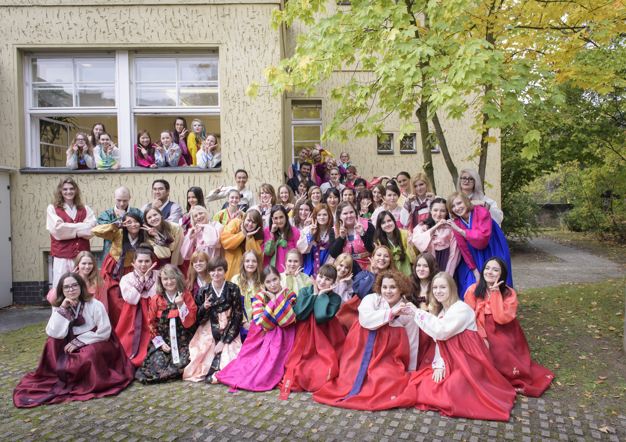 Gruppenfoto Hanbok-Fest