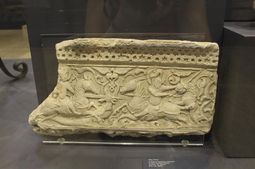 Stucco frieze from köşk (kiosk) of Kilij Arslan, citadel of Konya, Turkey, late 12th century, TİEM, Istanbul, inv. no. 2831