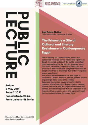 Atef Botros "The Prison as a Site of Cultural and Literary Resistance in Contemporary Egypt"