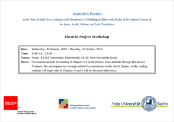Reading Workshop Aristotle's Poetics