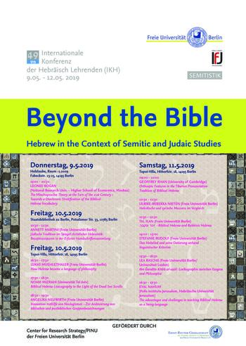 IKH - Beyond the Bible, Plakat-Programm