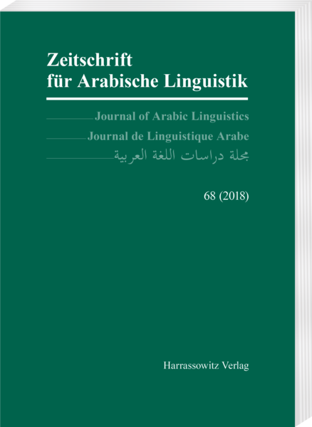 Zeitschrift für Arabische Linguistik 68