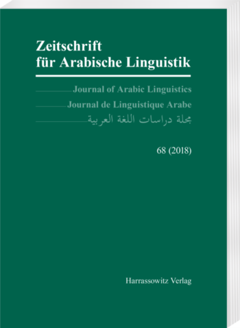 Zeitschrift für Arabische Linguistik 68