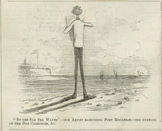 „'By the Sad Sea Waves‘ - Our Artist sketching Fort Moultrie …“