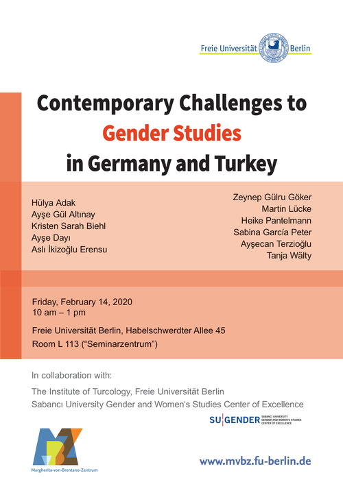 Plakat „Contemporary Challenges Gender Studies Germany-Turkey“