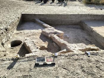 Building remains inside Trench 3