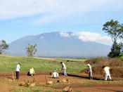 Excavation at Bukit Gombak which lies south of the volcano Gunung Merapi.