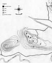 Plan of Bukit Gombak and Bukit Kincir where ten excavation trenches were placed (Map drawn by Andrison, A. Hotzan- Tchabashvili).