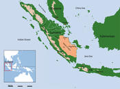 The Minangkabau area is part of the western highland region of Sumatra (Map drawn by A. Weiser).