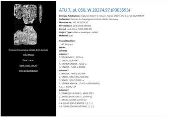 Auszug aus "Cuneiform Digital Library Initiative" (CDLI)