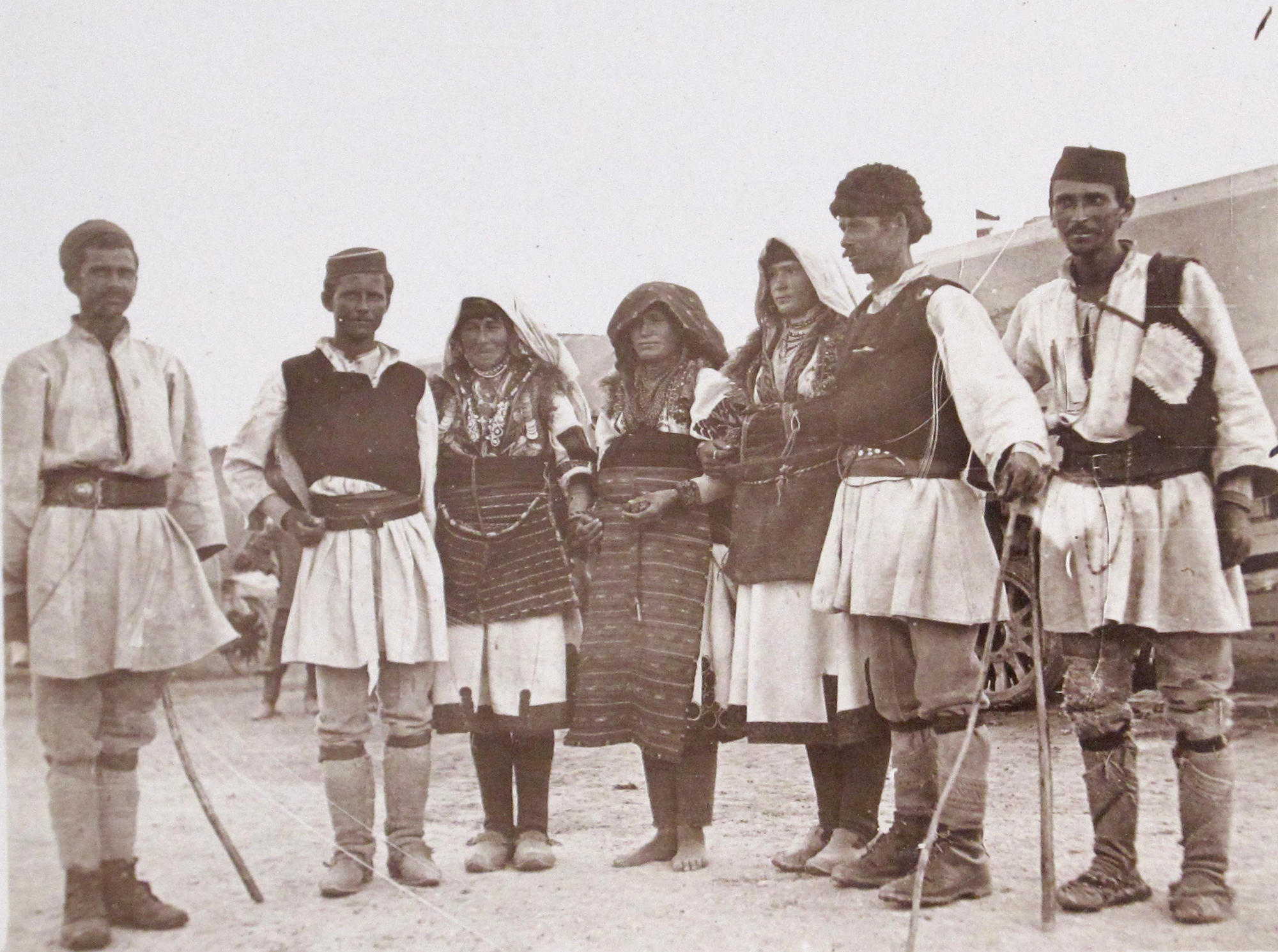 Native peasants in traditional clothing