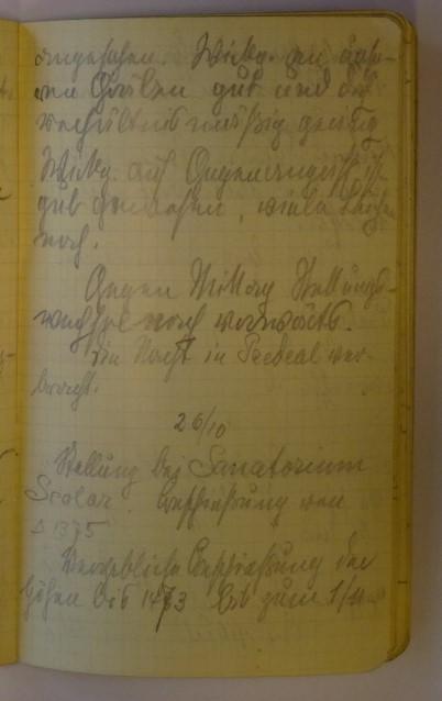 Diary entry from 10.26.1916